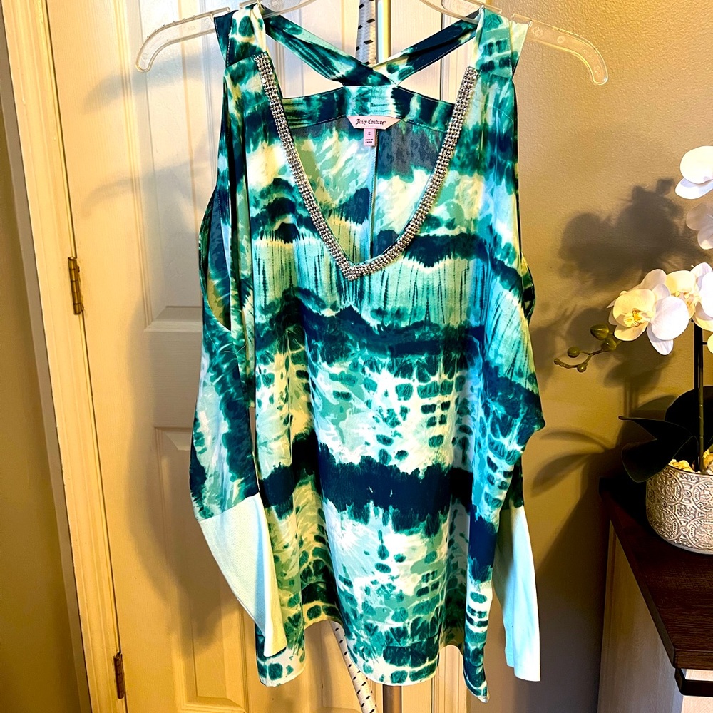 Juicy couture tie die blouse